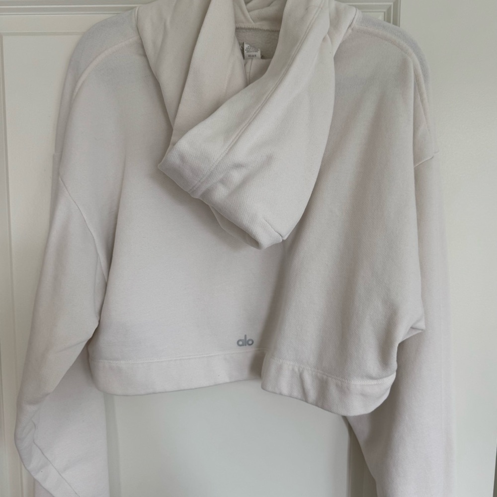 ALO Yoga Women's Bae Hoodie Sweater in Ivory